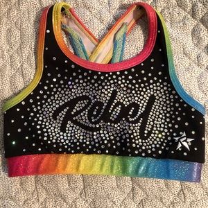 Rebel Connie rainbow sports bra YS